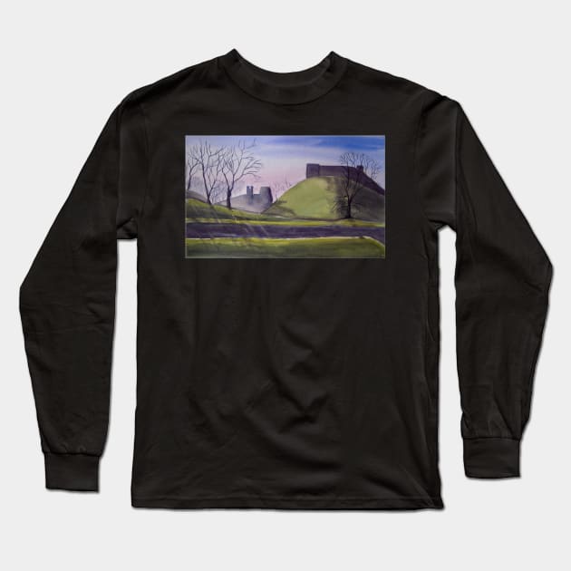 Carisbrooke Castle, Isle of Wight Long Sleeve T-Shirt by FrancesArt